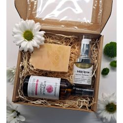 Cosmetic set with light cream for all skin types