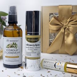 set for mature skin with nourishing cream and eye serum