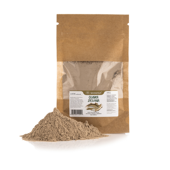 Naturalna glinka zielona (Montmorillonite) do cery wrażliwej, tłustej, trądzikowej 100g
